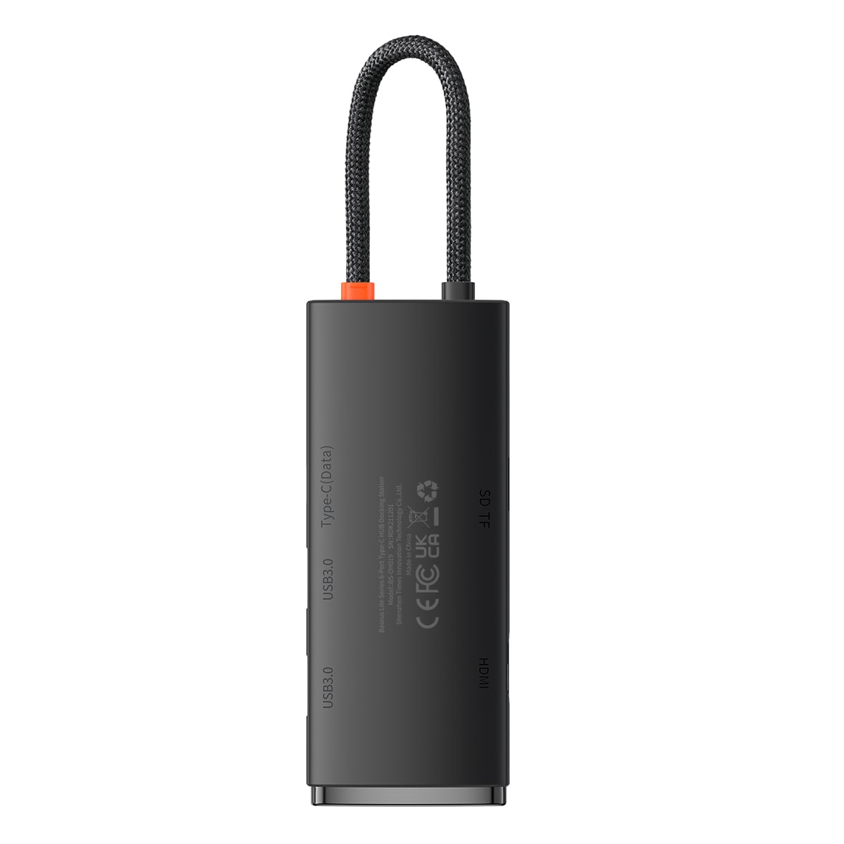 Baseus Lite Series USB Type-C HUB - 2 x USB 3.0 / USB-C / HDMI 1.4 / SD/TF OTG schwarz (WKQX050001)