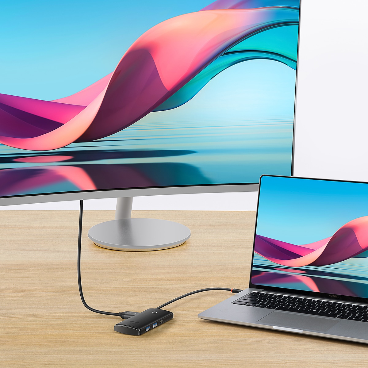 Baseus Lite Series USB Type-C HUB - 2 x USB 3.0 / USB-C / HDMI 1.4 / SD/TF OTG schwarz (WKQX050001)