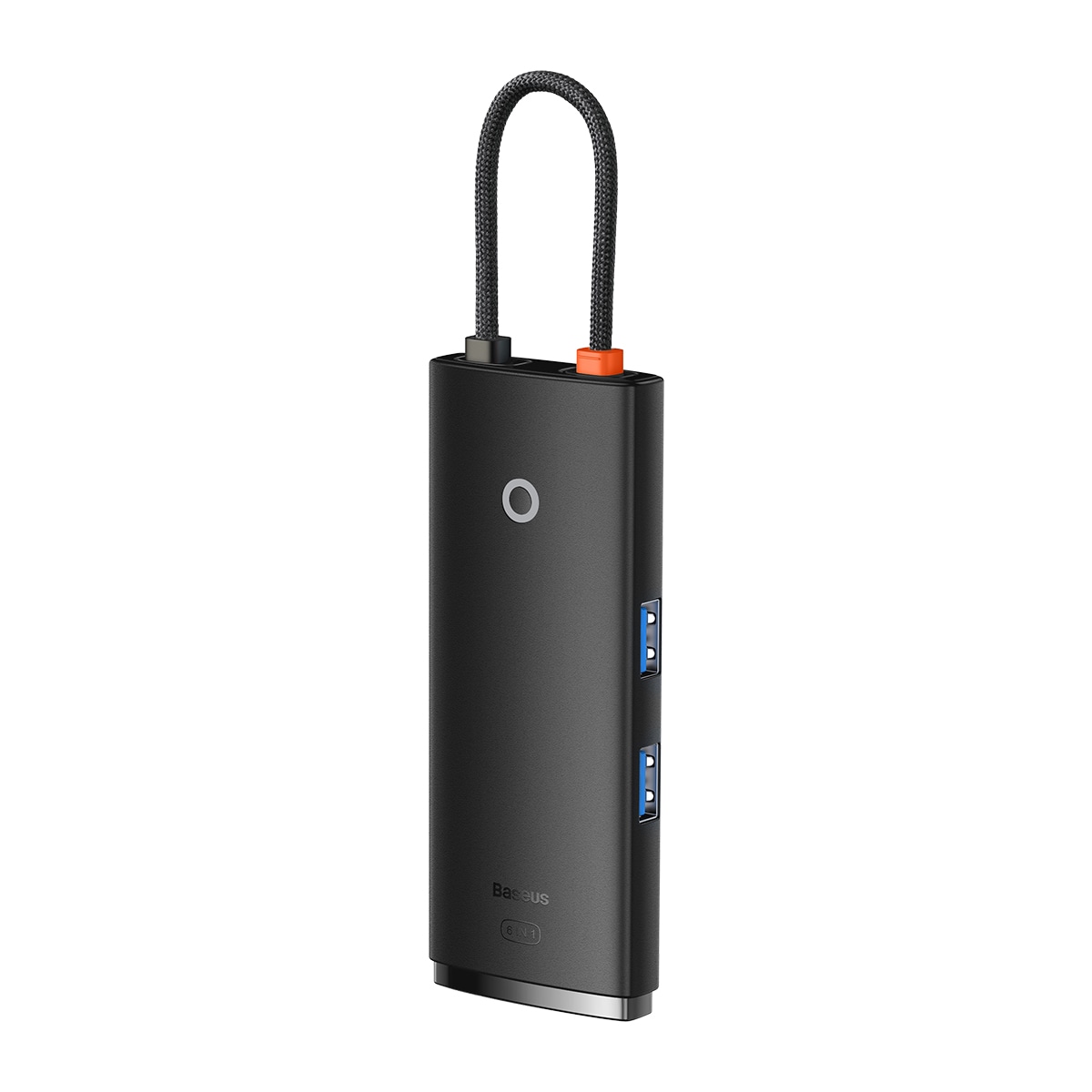 Baseus Lite Series multifunktionell HUB USB typ C - 2 x USB 3.0 / PD / HDMI 1.4 / SD / TF svart
