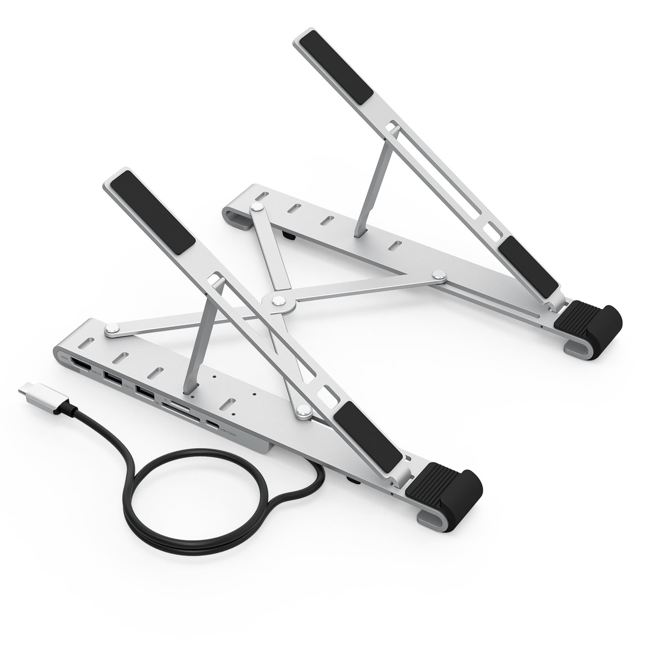 Choetech multifunktionell laptopstation PD / USB-C HDMI (4K/30Hz) / 2xUSB-A / 1xUSB-C / SD/TF svart