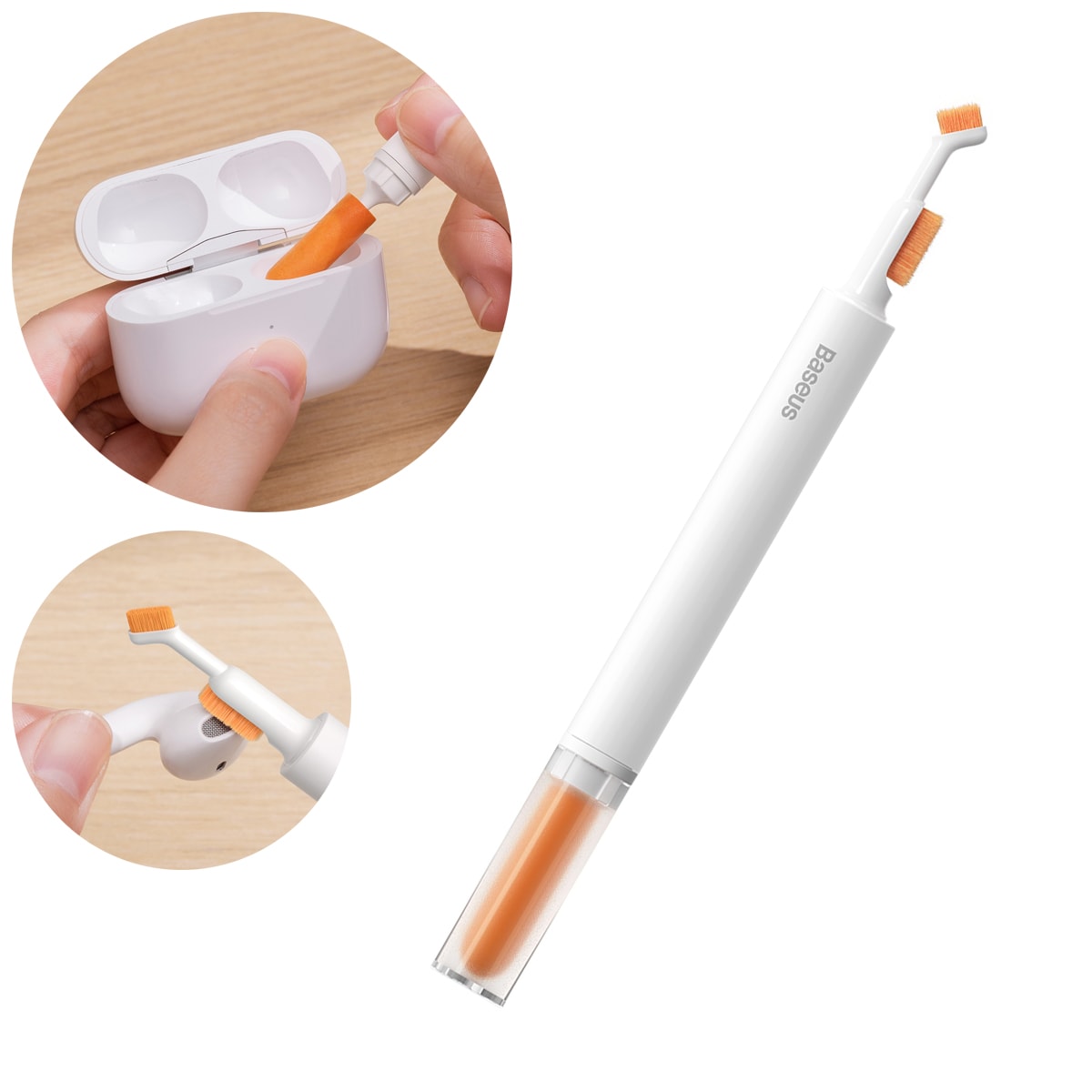 Baseus borste för rengöring av hörlurar vit (NGBS000002)