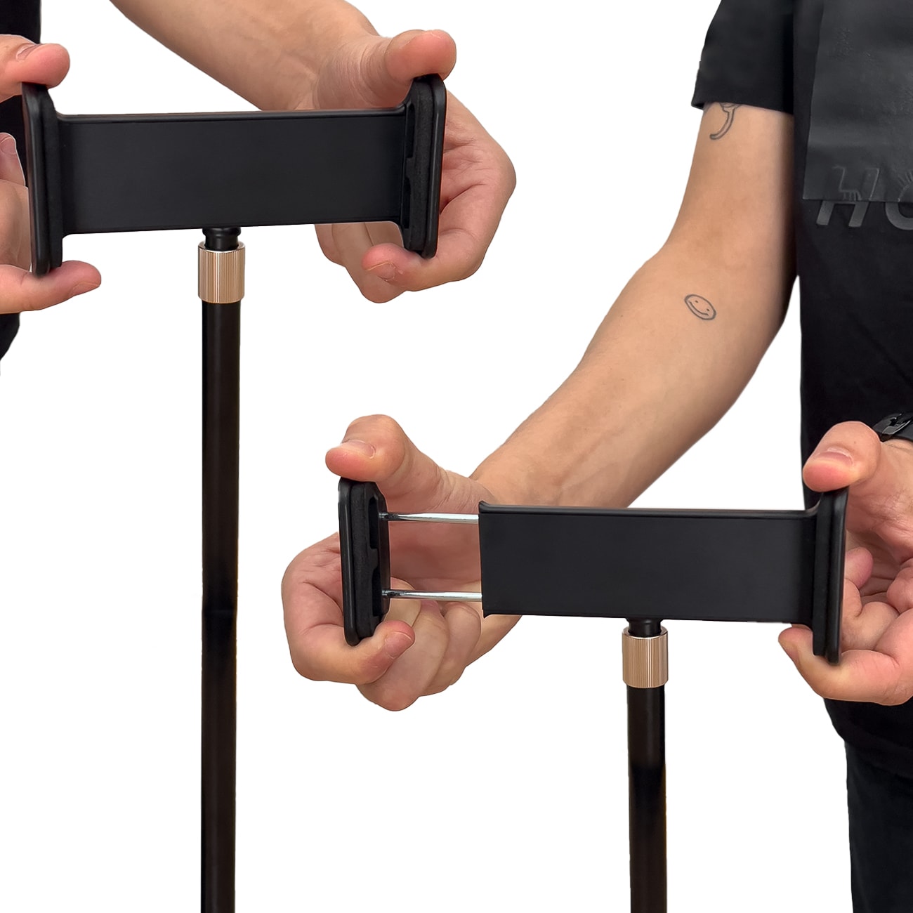 [RETURNERAD VARA] Wozinsky stativ för surfplatta och telefon på skrivbordet svart (WTHBK4)