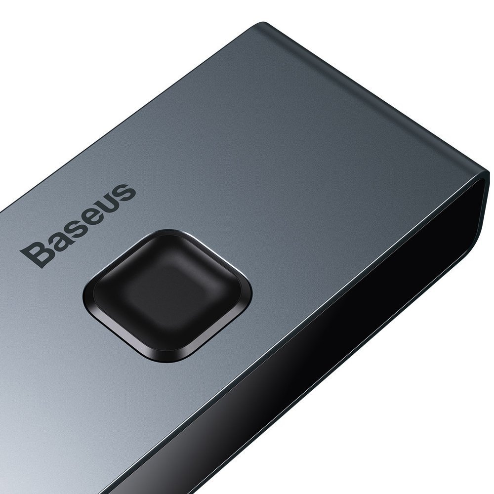 Baseus dubbelriktad switch splitter switcher HDMI - 2x HDMI 4K / 30 Hz grå (CAHUB-BC0G)