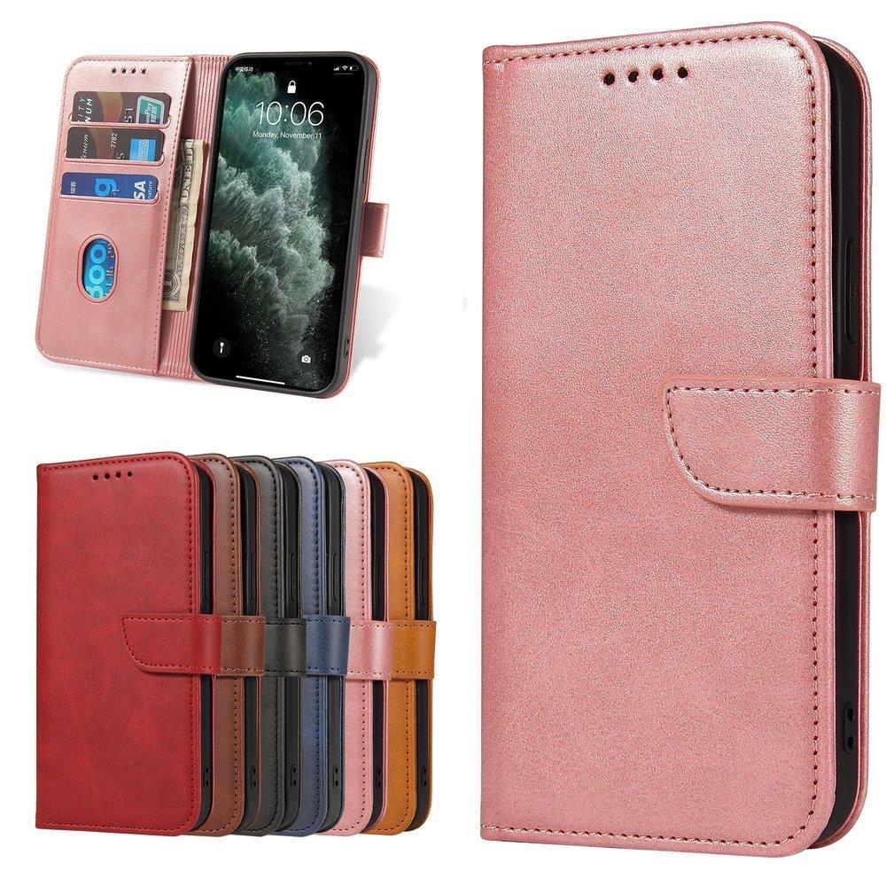 Elegant Magnet Flip Cover with Stand for Xiaomi Redmi Note 11 Pro+/5G, Mi11i, Poco X4 NFC - Pink