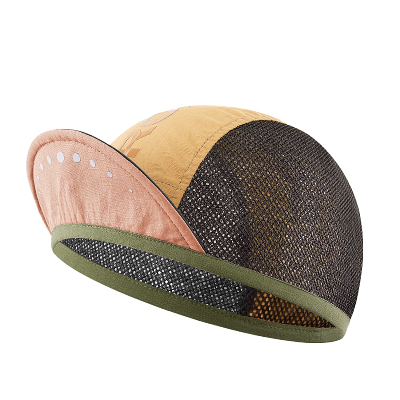 Rockbros cykelkeps med visir och hjälmskydd - Gul