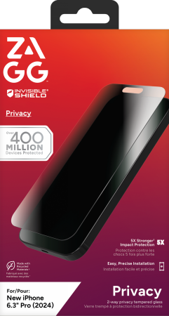 ZAGG InvisibleShield Glass Elite Privacy för iPhone 16 Pro