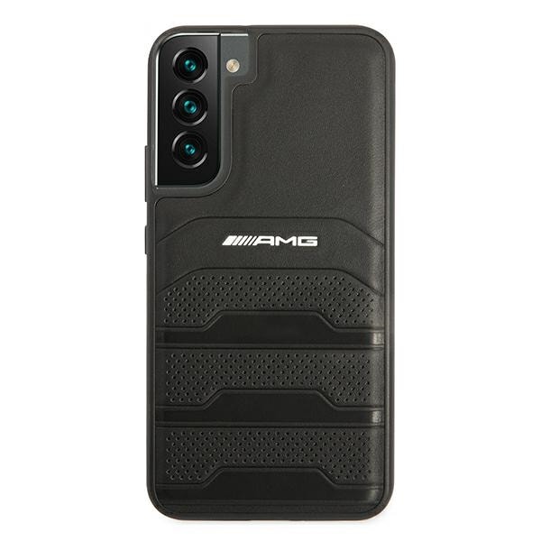 AMG læderetui med prægede linjer til Samsung Galaxy S22+ - sort
