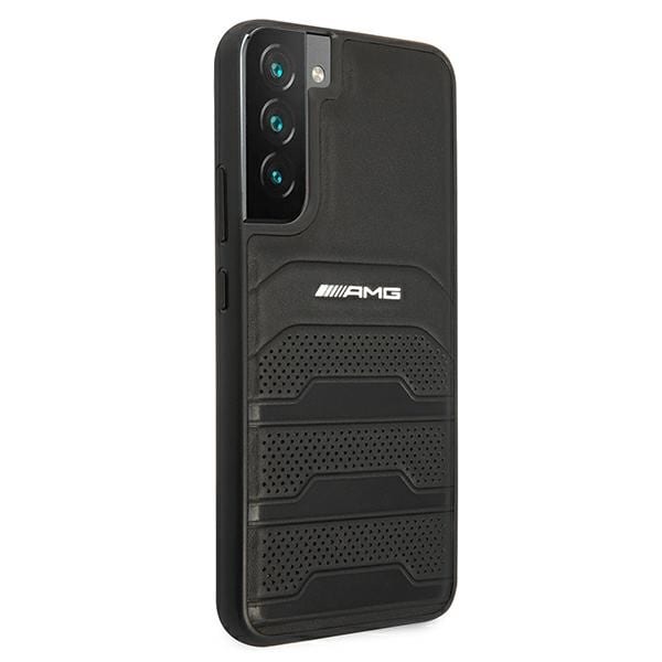 AMG læderetui med prægede linjer til Samsung Galaxy S22+ - sort