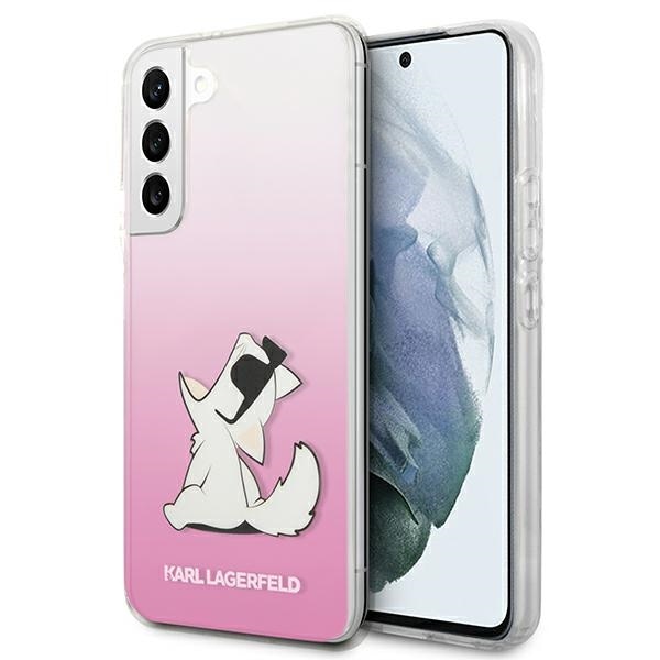 Karl Lagerfeld Choupette Eat Fodral för Samsung Galaxy S22+ - Rosa
