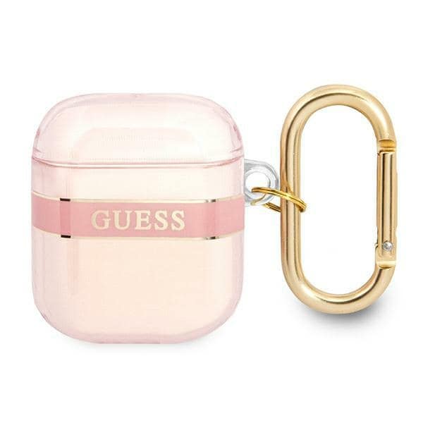 Guess GUA2HHTSP AirPods-skal rosa/rosa Strap Collection