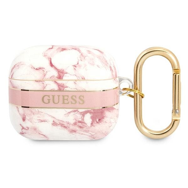 Guess GUA3HCHMAP AirPods 3-skydd rosa/rosa Marble Strap Collection