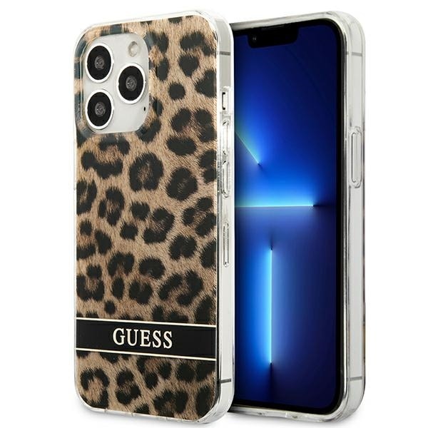 Guess GUHCP13LHSLEOW iPhone 13 Pro / 13 6,1" brunt/brunt hårdplastfodral Leopard