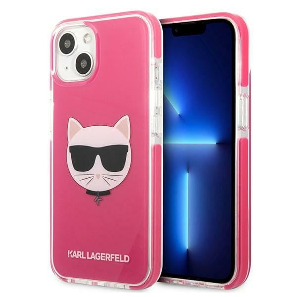 Karl Lagerfeld Choupette Huvudfodral för iPhone 13 - fuchsia