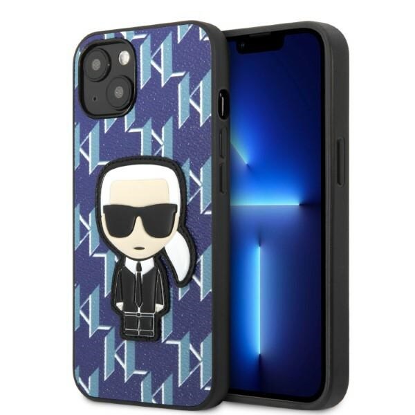 Karl Lagerfeld KLHCP13MPMNIKBL iPhone 13 6,1" hårda fodral blå/blå Monogram Ikonik Patch
