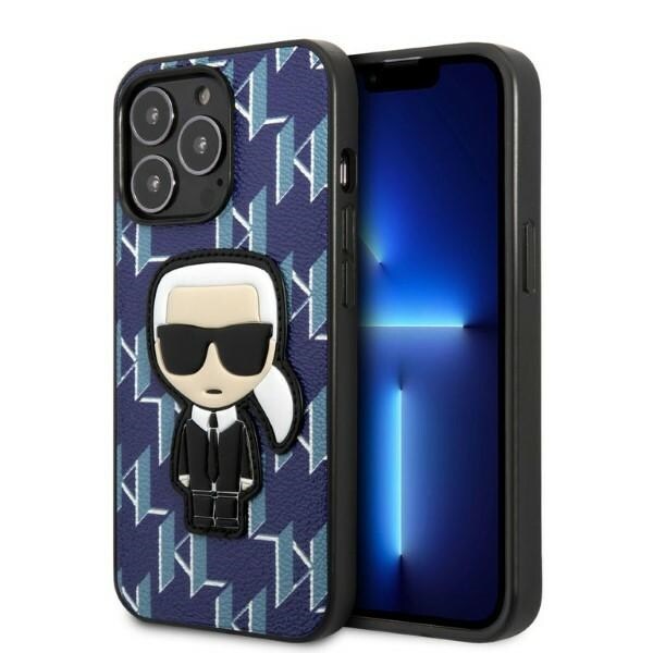 Karl Lagerfeld KLHCP13XPMNIKBL iPhone 13 Pro Max 6,7" hård väska blå/blå Monogram Ikonik Patch