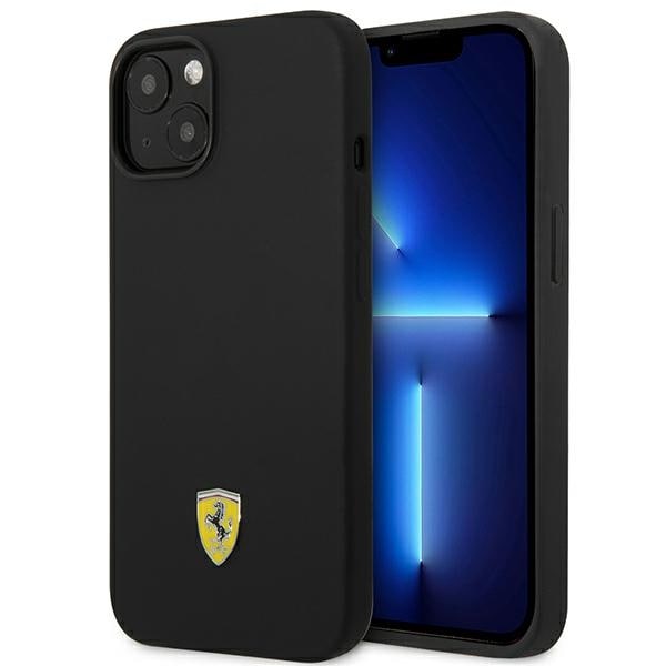 Ferrari FEHCP14MSIBBK iPhone 14 Plus 6,7" svart/svart hårdskal Silikon Metall Logo