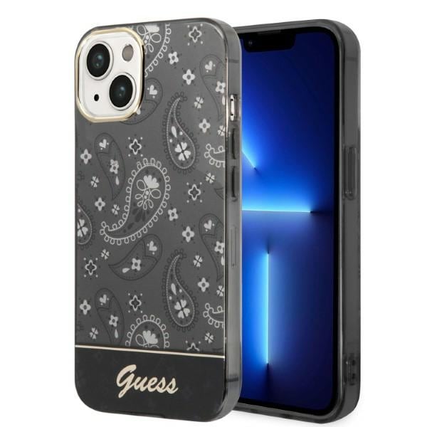 Guess GUHCP14MHGBNHK iPhone 14 Plus 6,7" svart/svart hårdfodral Bandana Paisley