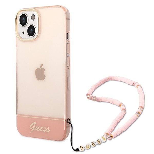 Guess GUHCP14MHGCOHP iPhone 14 Plus 6,7" rosa/rosa hårddisk Translucent Pearl Strap