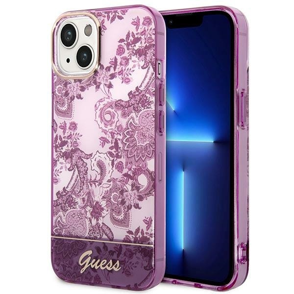 Guess GUHCP14MHGPLHF iPhone 14 Plus 6,7" fuchsia/fuschia hårdskal Porslinskollektion