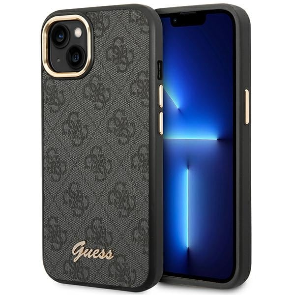Guess GUHCP14MHG4SHK iPhone 14 Plus 6,7 "svart / svart hårt fodral 4G Vintage Gold Logo