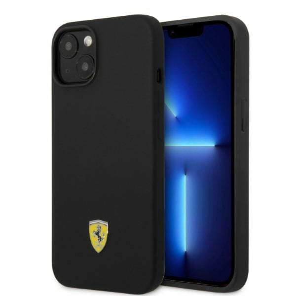 Ferrari FEHMSIP14MBK iPhone 14 Plus 6,7" svart/svart hårdskal Silikon Metall Logo Magsafe