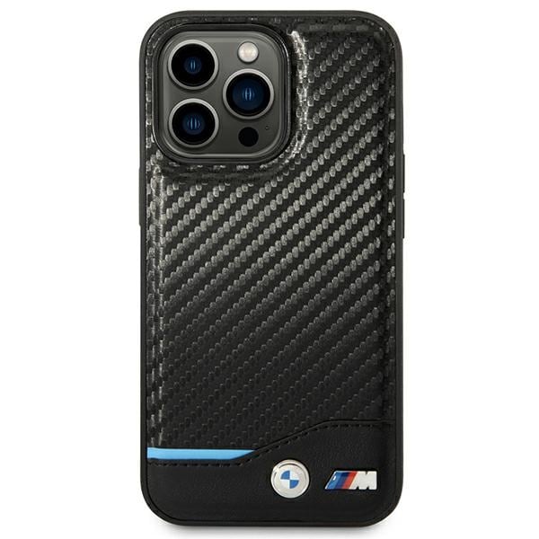 Etui BMW BMHCP14L22NBCK iPhone 14 Pro 6.1 "sort/sort Læder Carbon