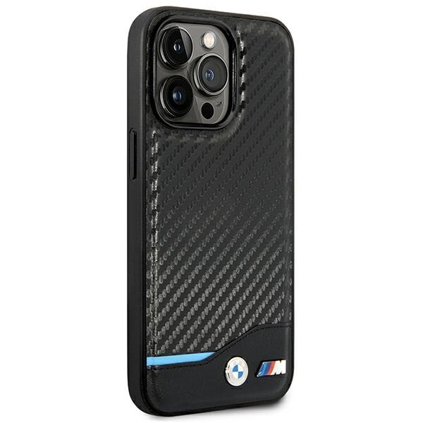 Etui BMW BMHCP14L22NBCK iPhone 14 Pro 6.1 "sort/sort Læder Carbon