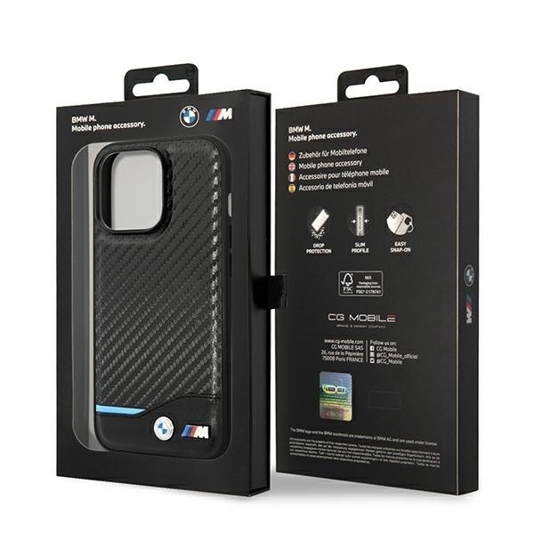 Etui BMW BMHCP14L22NBCK iPhone 14 Pro 6.1 "sort/sort Læder Carbon