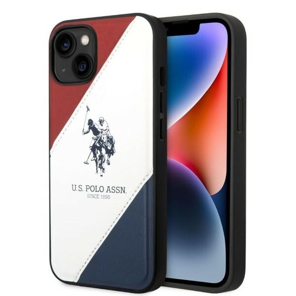 US Polo USHCP14SPSO3 iPhone 14 6,1" vit/vit Tricolor präglad