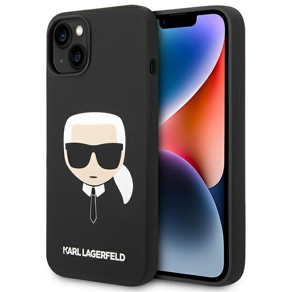 Karl Lagerfeld Silikon Karl's Head MagSafe-fodral för iPhone 14 Plus - svart
