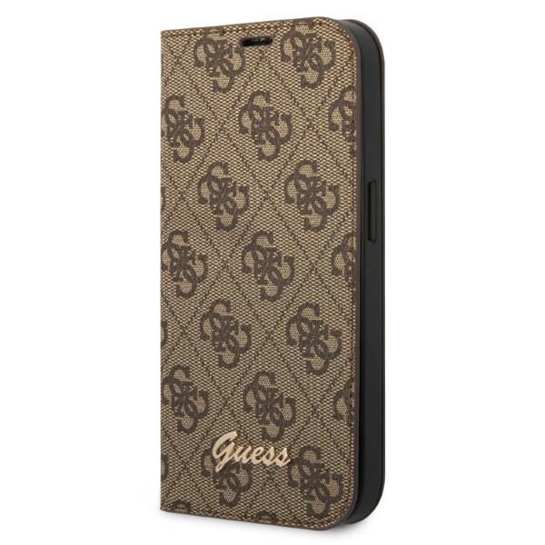 Guess GUBKP14SHG4SHW iPhone 14 6.1 "brun / brun bok 4G Vintage Gold Logo