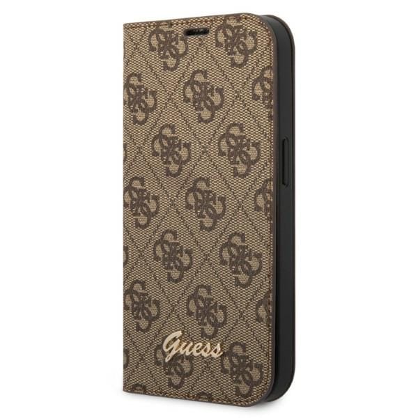 Guess GUBKP14XHG4SHW iPhone 14 Pro Max 6.7 "brun / brun bok 4G Vintage Gold Logo