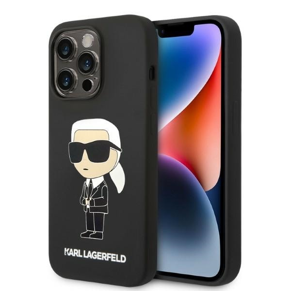 Karl Lagerfeld Ikonik-fodral i silikon för iPhone 14 Pro - svart