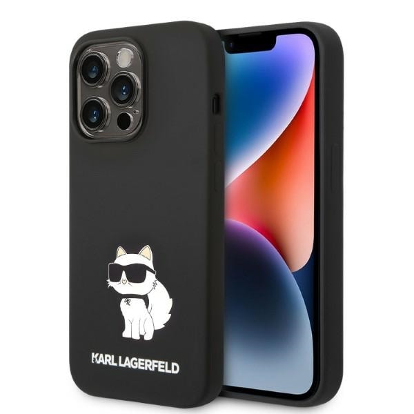 Karl Lagerfeld Silikon Choupette-fodral för iPhone 14 Pro Max - svart