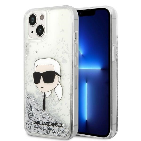 Karl Lagerfeld KLHCP14MLNKHCH iPhone 14 Plus 6,7" silver/silver hårda fodral Glitter Karl Head