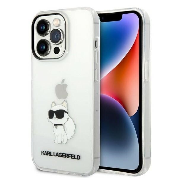 Karl Lagerfeld Ikonik Choupette-fodral för iPhone 14 Pro - transparent