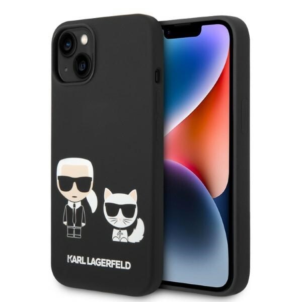 Karl Lagerfeld KLHMP14MSSKCK iPhone 14 Plus 6.7" Hardcase Black / Black Liquid Silicone MagSafe