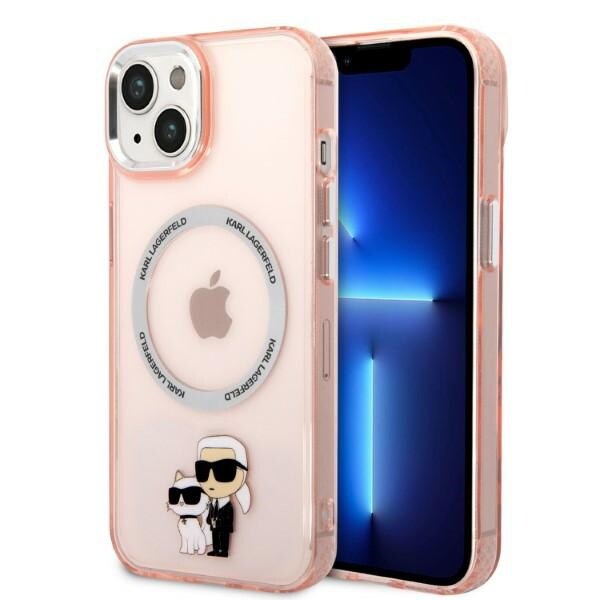 Karl Lagerfeld KLHMP14MHNKCIP iPhone 14 Plus 6.7" hardcase rosa/rosa Iconic Karl&Choupette MagSafe