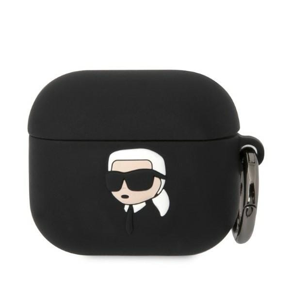 Karl Lagerfeld Silikon Karl Head 3D Fodral för AirPods 3 - Svart