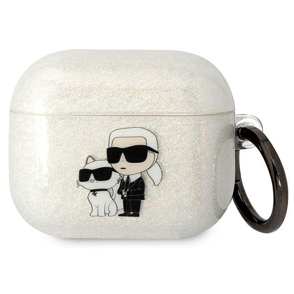 Karl Lagerfeld KLA3HNKCTGT Airpods 3 skydd transparent Gliter Karl&Choupette