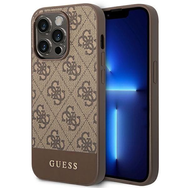 Guess GUHCP14XG4GLBR iPhone 14 Pro Max 6,7" brunt/brunt hårt fodral 4G Stripe Collection