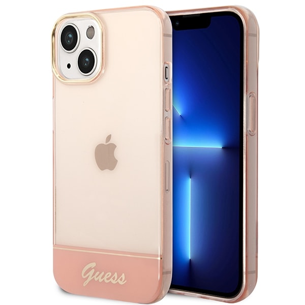 Guess GUHCP14MHGCOP iPhone 14 Plus 6,7 "rosa / rosa hårda fodral Genomskinlig
