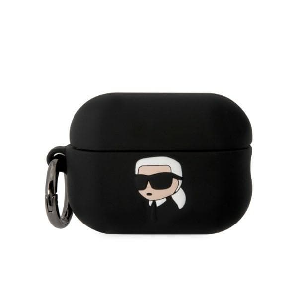 Karl Lagerfeld KLAP2RUNIKK AirPods Pro 2 skydd svart/svart Silikon Karl Head 3D