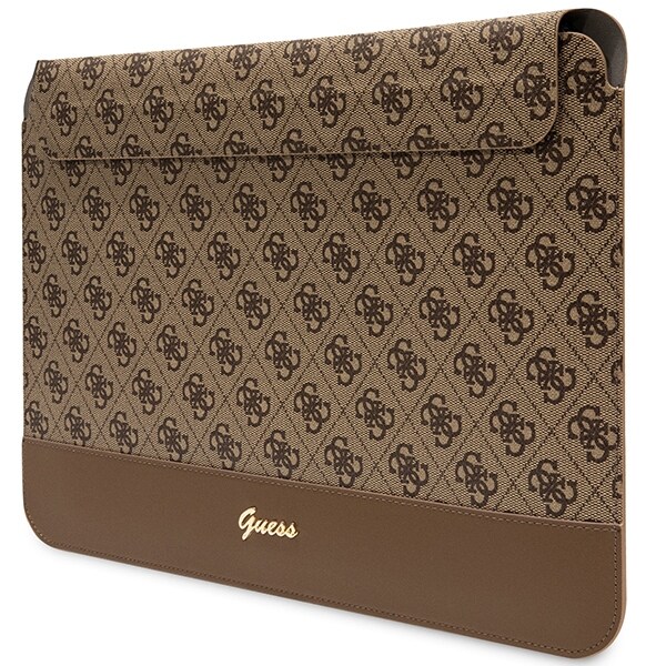 Guess 4G Stripe Metal Logo-fodral för en 14" bärbar dator - brun