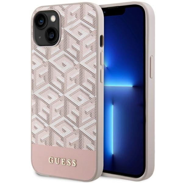 Guess GUHMP14MHGCFSEP iPhone 14 Plus 6,7" rosa/rosa hårt fodral GCube Stripes MagSafe