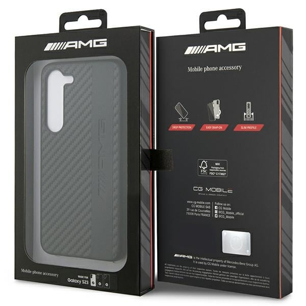 AMG AMHCS23SBLSCA S23 S911 sort/sort hardcase Carbon Stripe&Embossed