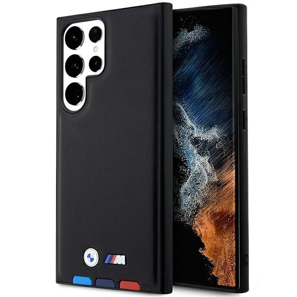 BMW BMHCS23L22PTDK S23 Ultra S918 svart/svart Läder Stämpel Tricolor