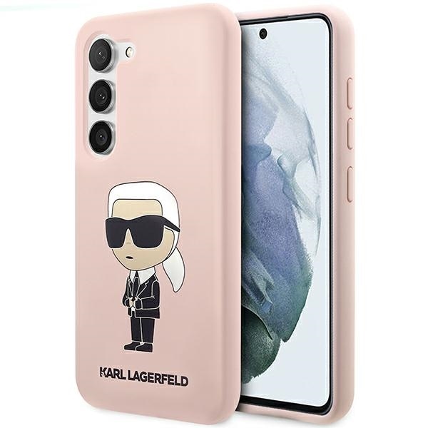 Karl Lagerfeld KLHCS23SSNIKBCP S23 S911 hårda fodral rosa/rosa Silikon Ikonik