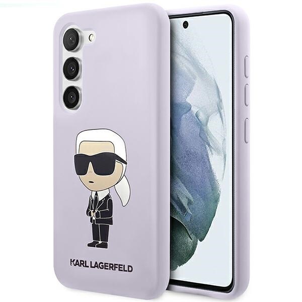 Karl Lagerfeld KLHCS23MSNIKBCU S23+ S916 hårda fodral lila/lila Silikon Ikonik