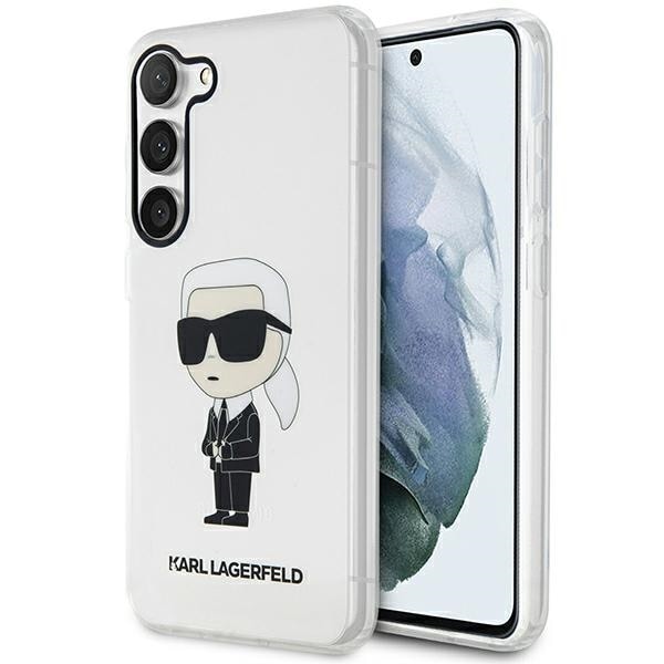 Karl Lagerfeld KLHCS23MHNIKTCT S23+ S916 transparent hårt fodral Ikonik Karl Lagerfeld